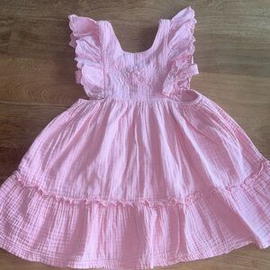 Purebaby pink side cutout dress